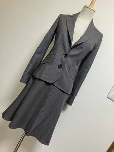  beautiful goods * Viaggio Blu stripe setup suit made in Japan gray *9421