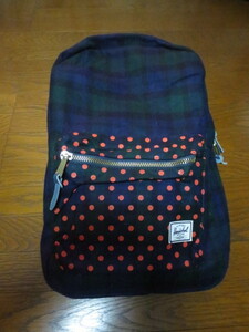 ＨＥＲＳＣＨＥＬ　ＳＵＰＰＬＹ　ＣＯ　ＳＨＩＰＳ　ＪＥＴ　ＢＬＵＥ　ハーシェルサプライ×シップス　ネル地　チェック柄デイパック