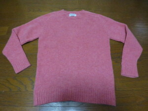 INVERALLAN Inverallan long sleeve wool knitted sweater Britain made 40 pink series 