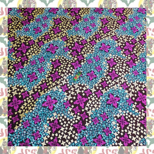 【SALE/180cm x 110cm/2ヤード】アフリカンプリント生地 barg-m96 アフリカ布 アフリカ生地 ゴールドプリント アンカラ キテンゲ パーニュ
