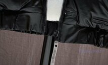 Y843☆新品大人気 メンズ 中綿ジャケット フェイク-ダウンコート 軽量 立ち襟 ピカピカ 光沢感 ブルゾン ライダースジャケット 三色 グレー_画像7