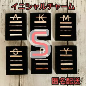 Apple Watch バンド用 アクセサリー イニシャル 【S】ローズゴールド