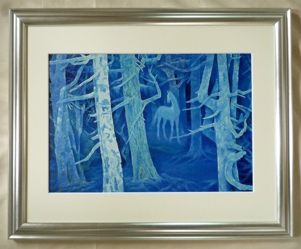 Cadre de reproduction de chef-d'œuvre de peinture avec cadre Higashiyama Kaii Hakuba Forest Taille F10 Taille spéciale Série World Masterpiece pré-rigide, ouvrages d'art, peinture, autres