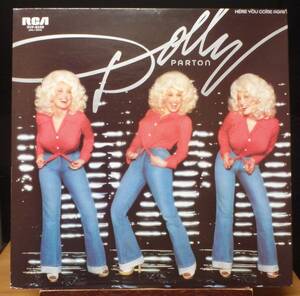 【FS154】DOLLY PARTON「Here You Come Again (愛のほほえみ)」, 78 JPN 初回盤　★カントリー・ロック/バラード