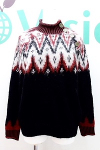 COACH Coach alpaca ×mo hair .mok neck sweater lady's S black 