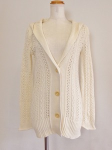 GAP Gap hook braided cardigan S ivory 