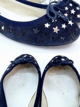 repetto レペット スター 星 スエード フラット バレエシューズ 35 ネイビー_画像6