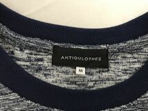 新品未使用本物アンティクローズANTIQULOTHESコットンポリタオル生地柄半袖Tシャツショートハーフパンツセットアップメンズアメカジ青M_画像4