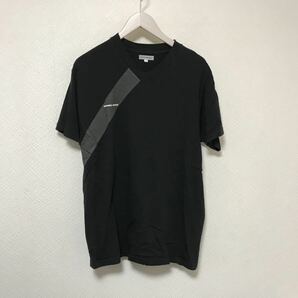本物エンポリオアルマーニEMPORIOARMANIコットンVネック半袖シャツTシャツメンズアメカジミリタリーサーフビジネスFフリー黒ブラック日本製