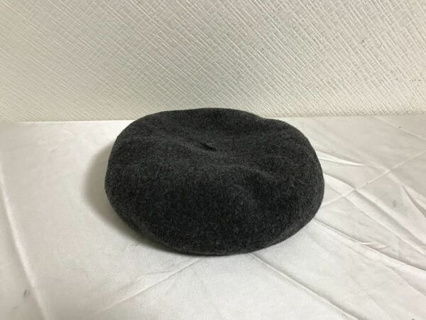 美品本物オーバーライドoverrideウールベレー帽子メンズレディーストラベル旅行スーツアメカジサーフミリタリー日本製グレー