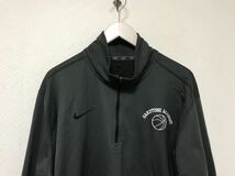 本物ナイキNIKEジャージハーフジップ長袖ロンTシャツメンズアメカジミリタリーサーフビジネススーツグレースポーツXLバスケットボール_画像2