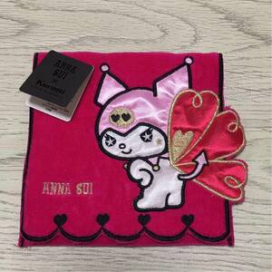  Anna Sui × black mi pocket towel pink new goods 