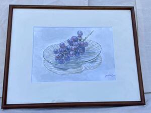 Art hand Auction ◆시미즈 야스오의 액자 수채화 ◆g-119, 그림, 수채화, 정물