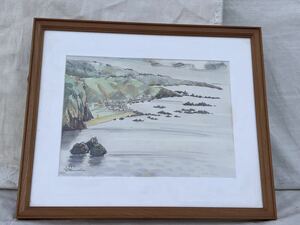 Art hand Auction ◆水彩画带框◆g-124, 绘画, 水彩, 自然, 山水画
