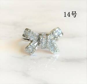  ribbon ring silver 14 number zirconia usually using ring ribbon ring Ribon lovely 