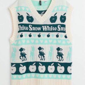 H&M×ディズニーコラボ　白雪姫　オーバーサイズプルオーバーベスト　大きいサイズ　ミントグリーンSnow White