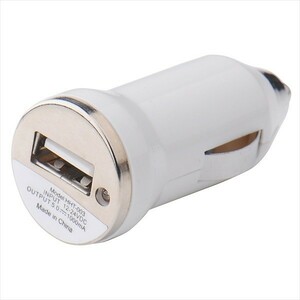 【新品】 シガーライター USB 1ポート（白）充電器 ipad スマートフォン スマホ タブレット