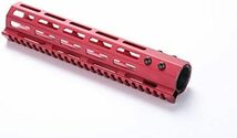 メタリックレッド M-LOK ハンドガード 10inch サバゲー ミリタリー パーツ 装備 RED MIDWEST タイプ マルイ VFC WE G&Gなど_画像1