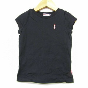 ミキハウス リーナちゃん 半袖Tシャツ カットソー 女の子用 100サイズ 黒 キッズ 子供服 MIKI HOUSE