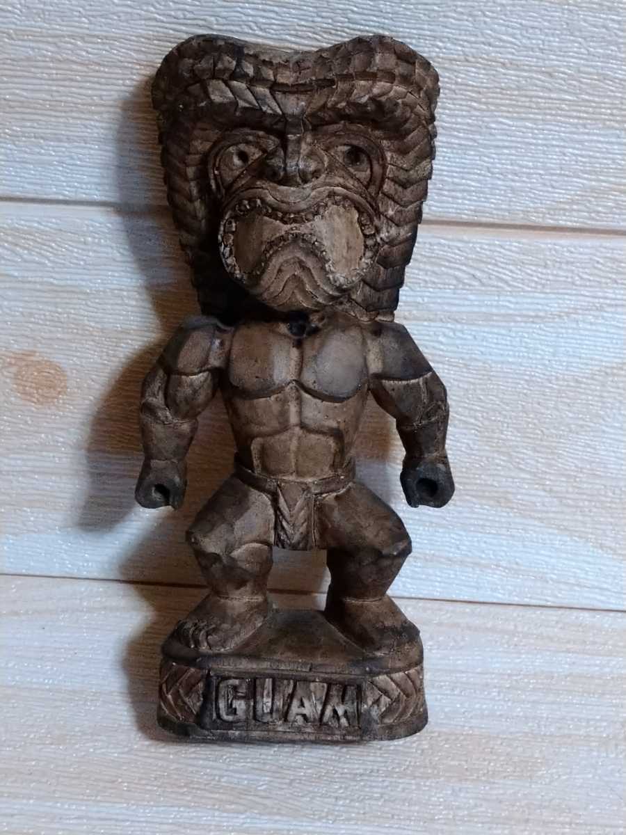 Rare! Vintage item! Guam! God! Made of wood! Carving! Vintage! Collectibles! Miscellaneous goods! Ornaments! Interior decorations! Good luck! Objects! Guardian deities! s1 left 1, Handmade items, interior, miscellaneous goods, ornament, object