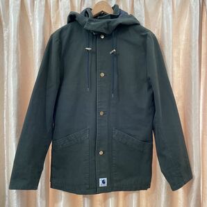 カーハート ×アダムキメル Carhartt ×ADAM KIMMELコーンアームジャケット XS カーキ カバーオール ワーク ミリタリー フード着脱可