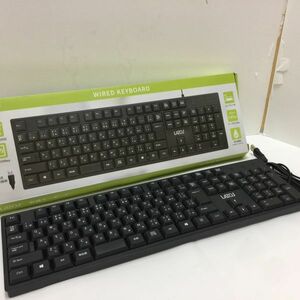 【中古 送料込】Lazos 有線キーボード ブラック 109キー 元箱入り◆D6677