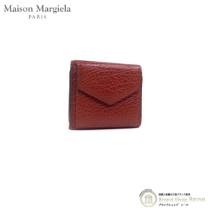 メゾン マルジェラ （Maison Margiela） エンベロープ ミニウォレット レザー コンパクト 三つ折り 財布 S56UI0150 ブラウン（中古）