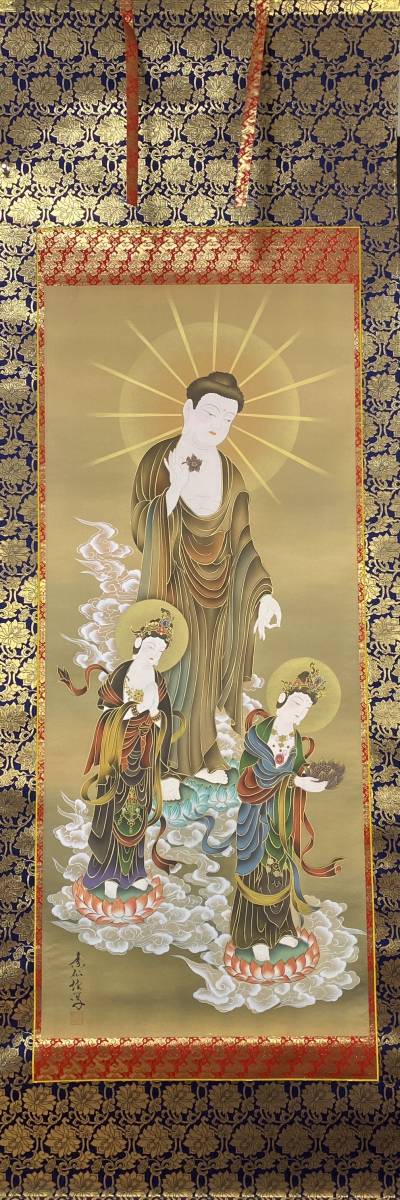 掛け軸 十三仏 福田素仙 仏教美術 絹本 希少 軸装 掛軸 です