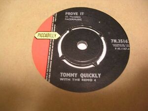●60's R&B OLDIES VOCAL 45●TOMMY QUICKLY/ PROVE IT