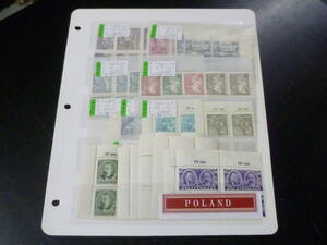 23　A　№27　ポーランド切手　1948-51年　SC#445-516の内　田型　計23種　未使用OH・VF　※説明欄必読
