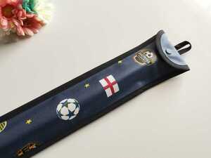 loop attaching! recorder case * soccer ball & national flag navy for boy 