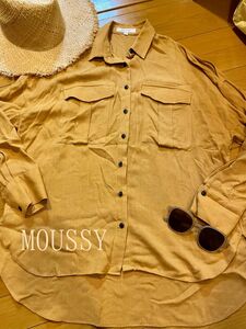 期間限定値下げ中！MOUSSY 今は売ってないお洒落丈長めベージュシャツ