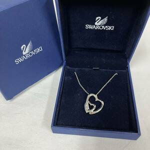 1円スタート! SWAROVSKI スワロフスキー ネックレス　ペンダント　1058488 ハート　ライトストーン　125