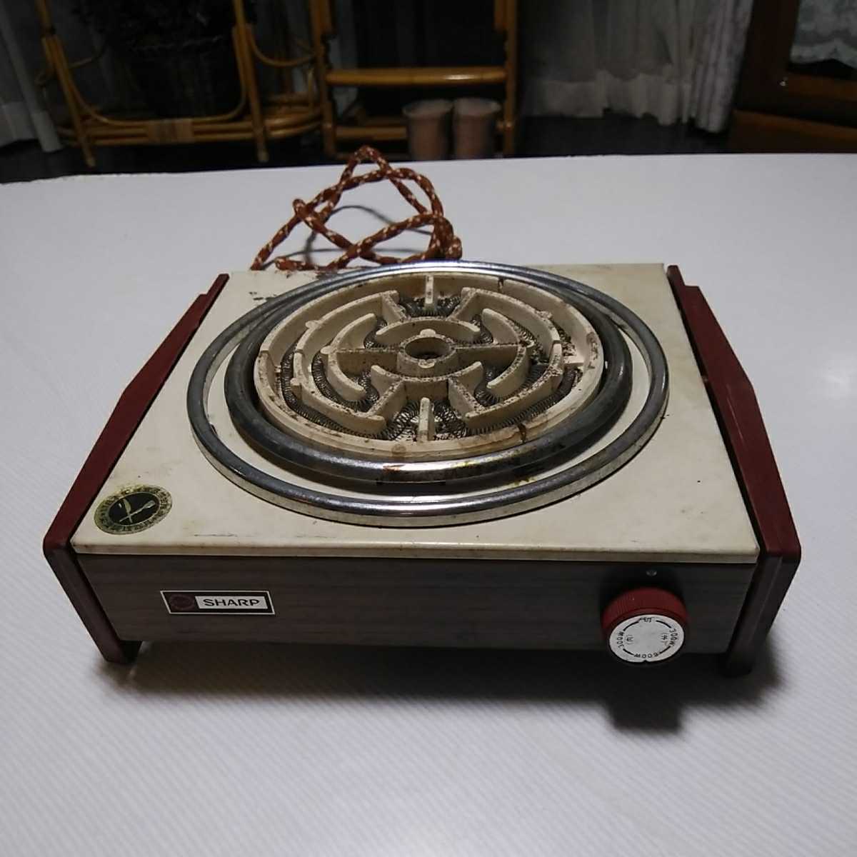 超人気新品 値下げシャープ 中古直販 レトロ電気コンロ KH-623 レトロ