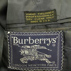 訳あり Burberrys バーバリー プローサム 金ボタン テーラード ダブルジャケット ブレザー 紺ブレザー アメリカ製の画像3