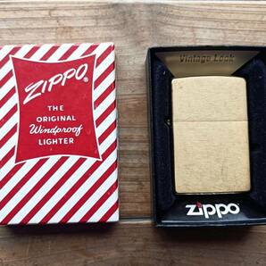 送料無料♪未使用箱付♪USA製Zippo ジッポー オイルライター Vintage Look レプリカ 13年 K ゴールド キャンプアウトドアにも♪ 