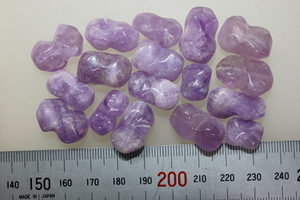 天然紫石英３００キャラット（貫通穴素材）