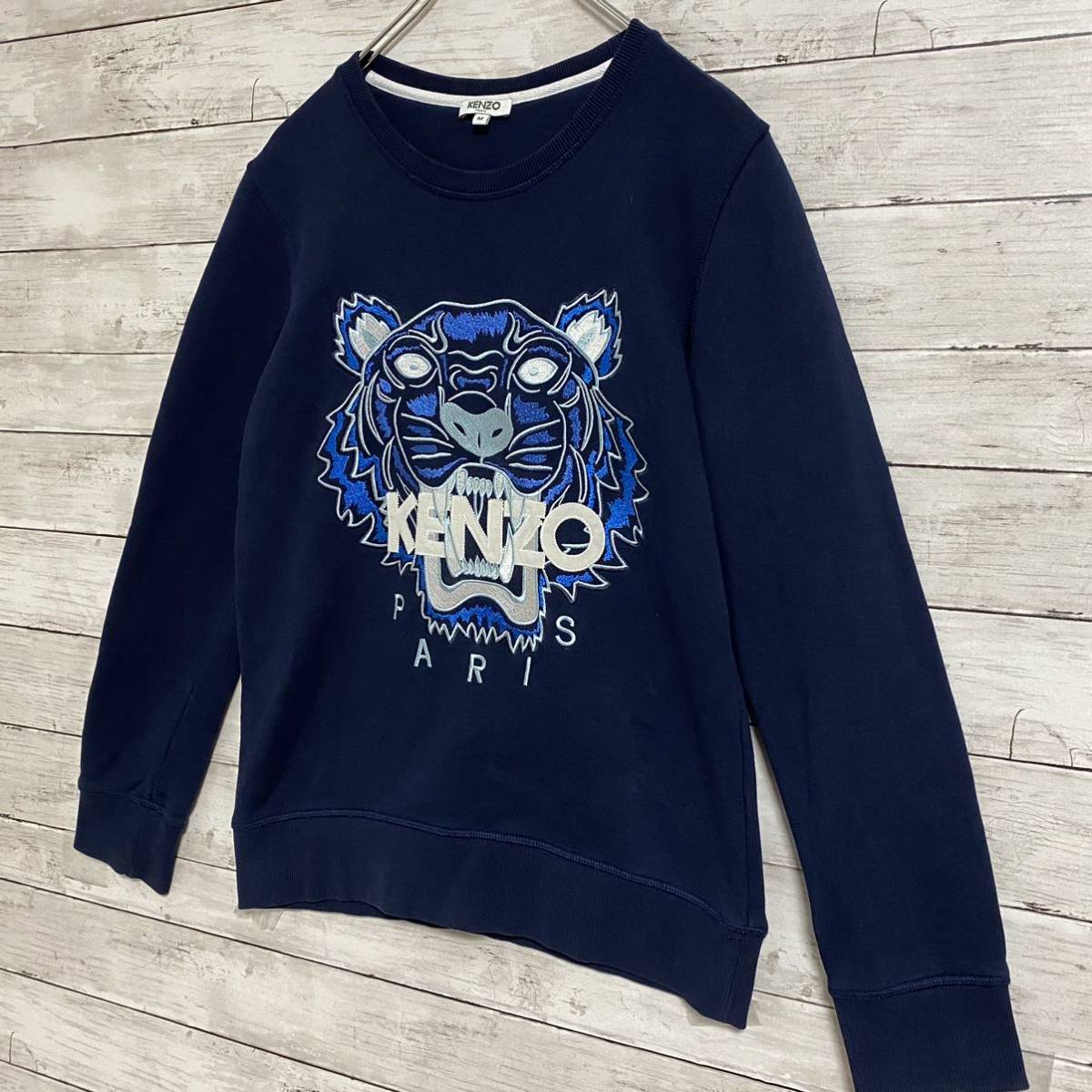 希少！KENZO ケンゾー タイガー ビッグロゴ刺繍 スウェット ブラック