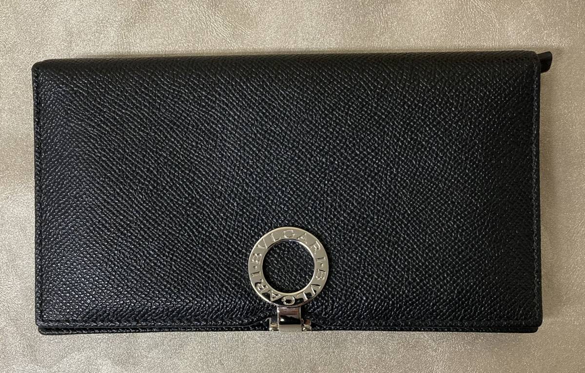 美品級】BVLGARI(ブルガリ)ロゴクリップ 長財布 ブラウン 長財布