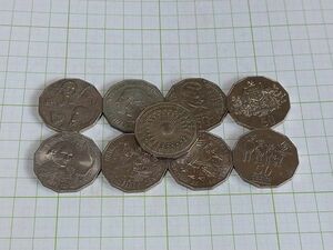 オーストラリア　大型　５０セント　記念硬貨　９枚組　