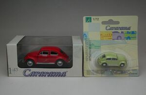[ including carriage ] Hongwell kala llama Volkswagen Beetle 1/43 red color 1/72 yellow green color 2 pcs unopened 