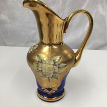 ヴェネチアンガラス フラワーベース 花瓶 ゴールド [jgg]_画像3