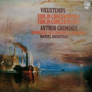 LP盤 アルテュール・グリュミオー/マニュエル・ロザンタール/Conserts Lamoureux 　Vieuxtemps Violin協奏曲4&5番