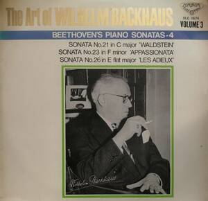 初期LP盤 ウィルヘルム・バックハウス　Beethoven Pianoソナタ21,23&26番「ワルトシュタイン」「熱情」「告別」