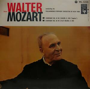 初期LP盤 ブルーノ・ワルター/New York Phil　 Mozart 交響曲39&41番「ジュピター」