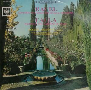初期LP盤 フィリップ・アントルモン/ユージン・オーマンディ/Philadelphia　 Ravel Piano協奏曲 & Falla 「スペインの庭の夜」