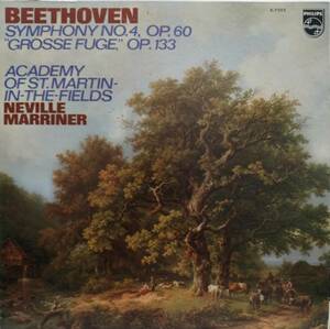 LP盤 ネヴィル・マリナー/Academy of St.Martin-in-the-Fields　 Beethoven 交響曲4番 & 大フーガ Op133