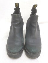 DrMartens ドクターマーチン サイドゴアブーツ レザー ヒール チェルシー HURSTON 擦れ有り 22.5cm ブラック レディース 1205000012667_画像2