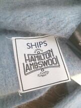 SHIPS シップス ニットセーター HAMILTON LAMBSWOOL ハミルトンラムズウール　縮み有り ブルー レディース 1207000009234_画像4