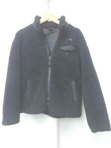 PUMA プーマ ボアジャケット 胸ポケット　ロゴ　モコモコ Mサイズ ブラック ユニセックス 1210000012036